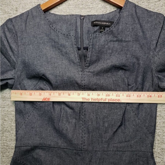 Banana Republic Denim Peplum Sheath Dress - Picture 6 of 7